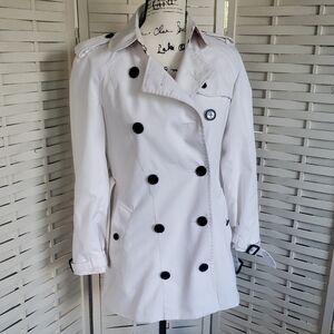 Burberry Women's Double-Breasted White Trench Coat Size 2